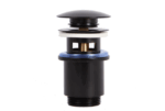 Донный клапан 1-1/4", 80мм с переливом, ЧЕРНЫЙ
