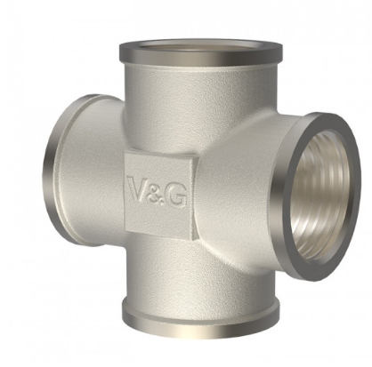 Крестовина В 1/2" никель (36шт)