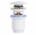 Донный клапан 1-1/4", 80мм с переливом, БЕЛЫЙ