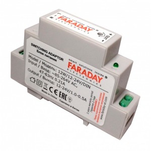 Импульсный блок питания FARADAY 12W/12-24V/DIN