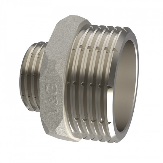 Ниппель редукционный 3/4" x 1/2" никель (100шт)