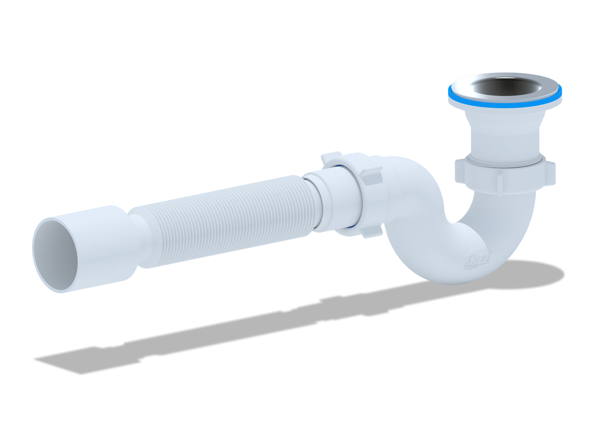 Сифон д/душевого поддона 1 1/2"*40 с гибкой трубой 40/50