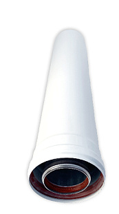 Al Труба коаксиальная Удлинитель L=0,5m  Ø60/100 mm