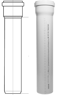 Труба канализационная 58x2000 Германия Бесшумная(БЕЛ)