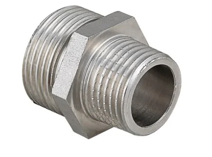 Ниппель редукционный 1/2" х 1/4" никель Ниппель редукционный 1/2" х 1/4" никель