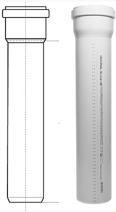 Труба канализационная 110х250 Германия Бесшумная (БЕЛ)