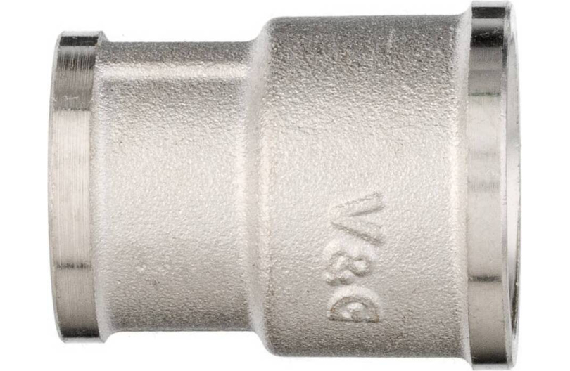 Муфта редукционная 1/2" х 3/8" никель (100шт)