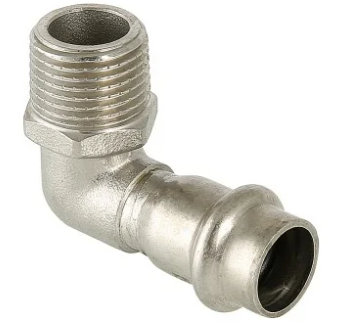 Угольник нерж. сталь  НР 22 x 1/2" 90гр пресс