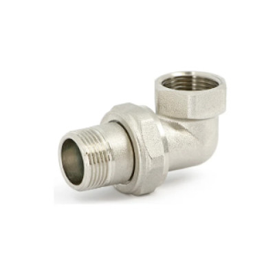 Сгон угловoй 1/2" никель (прокладка Oring) Tiemme