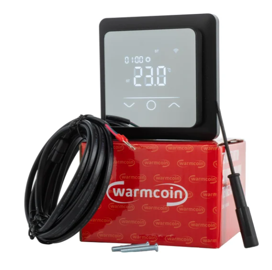 Терморегулятор Warmcoin W600i MIRROR BLACK (Zigbee)