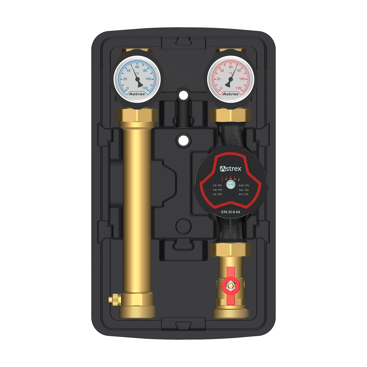Насосная группа Astrex UC DN25 прямая c насосом Astrex GPA 25-8