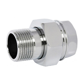 Сгон прямoй 1/2" хром (уплотнение PTFE)