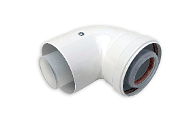 PP-R Угол 45° Ø80/125 mm Condensing (м-п) PP-R Угол 45° Ø80/125 mm Condensing (м-п)