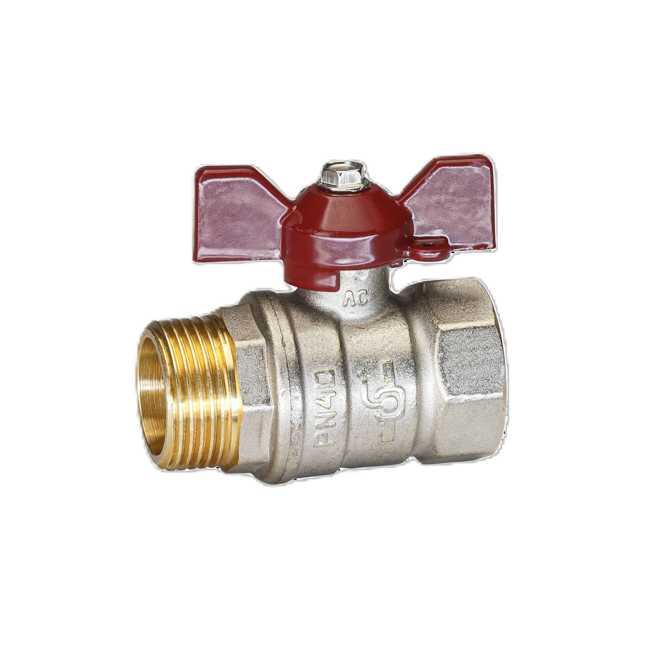 Кран шаровой ВН  1/2", бабочка